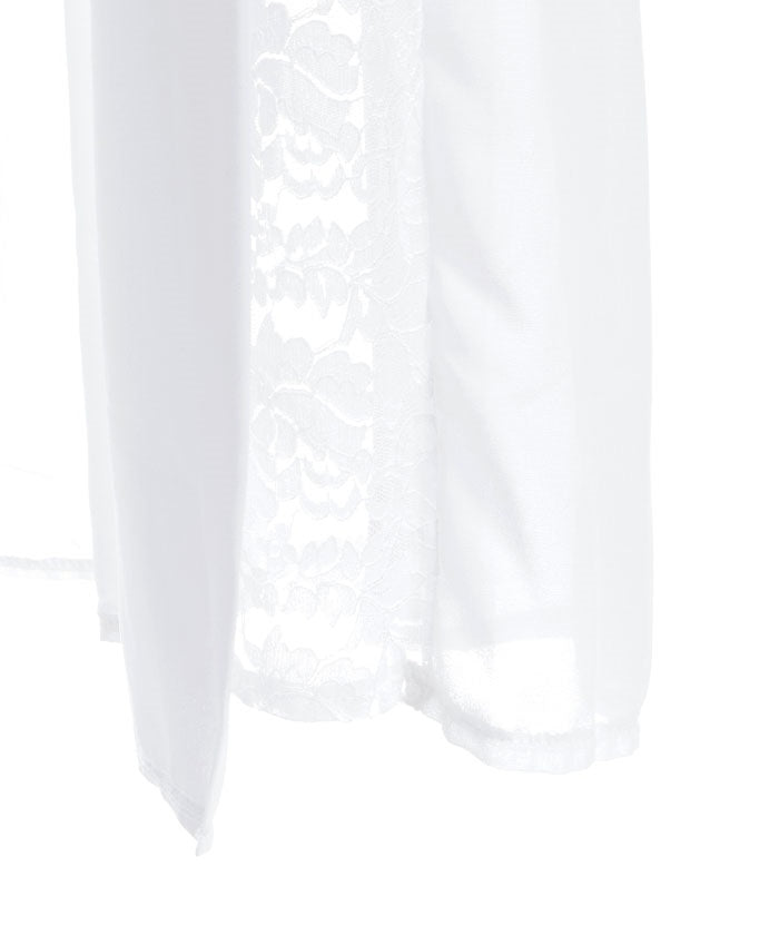 Lace Panel Long Cardigan