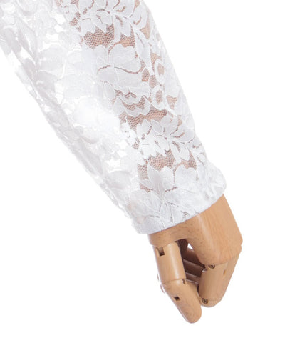 Lace Panel Long Cardigan