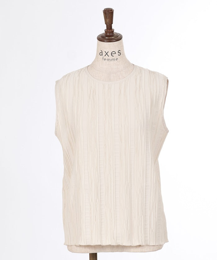 Jacquard Sleeveless Blouse