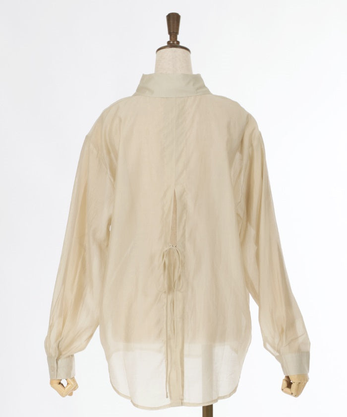 Back Ribbon Sheer Shirt