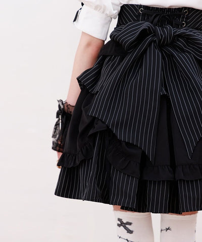 Striped Frill Skirt