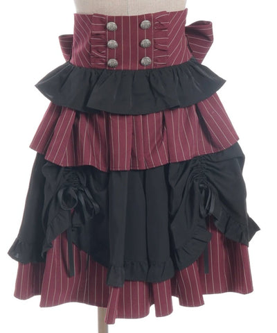 Striped Frill Skirt