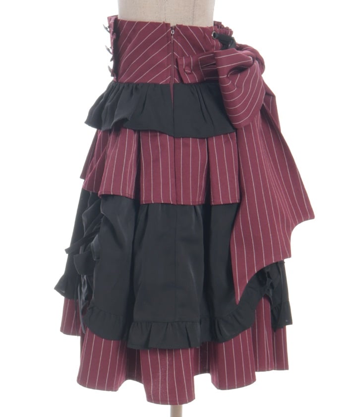 Striped Frill Skirt