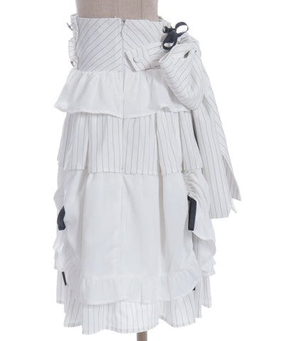 Striped Frill Skirt