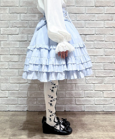 Lace-Up Frill Skirt