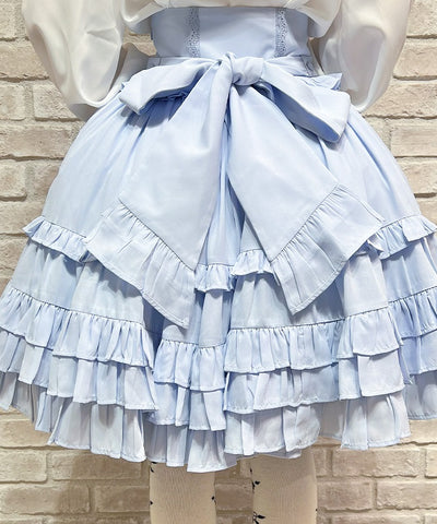 Lace-Up Frill Skirt
