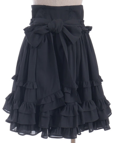 Lace-Up Frill Skirt