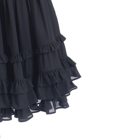 Lace-Up Frill Skirt