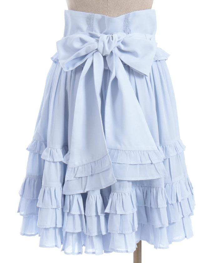 Lace-Up Frill Skirt