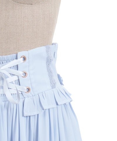 Lace-Up Frill Skirt