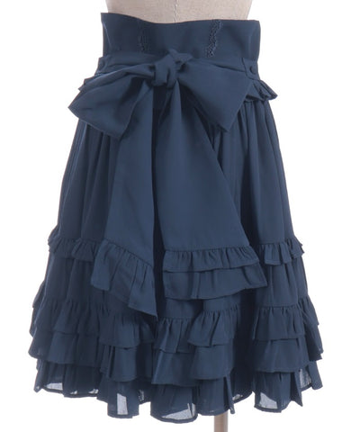 Lace-Up Frill Skirt