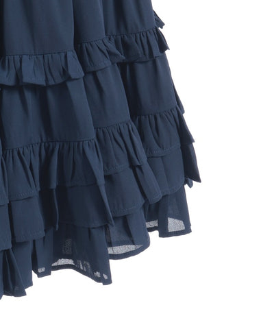 Lace-Up Frill Skirt