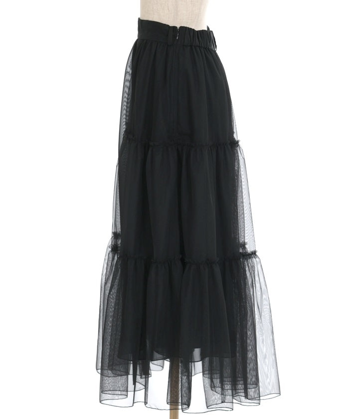 Tulle Tiered Long Skirt