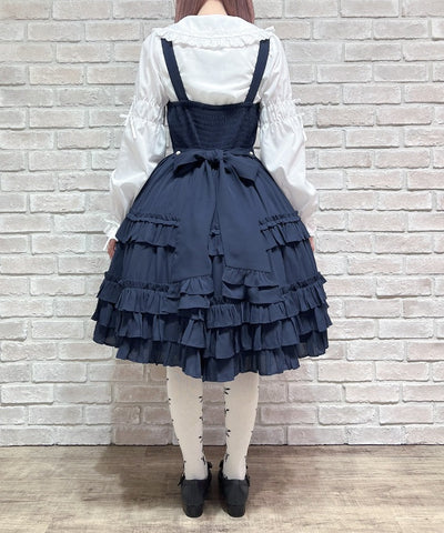 Lace-Up Frill Jumper Skirt