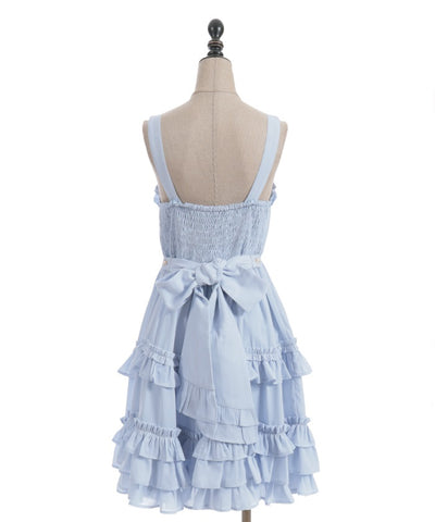 Lace-Up Frill Jumper Skirt