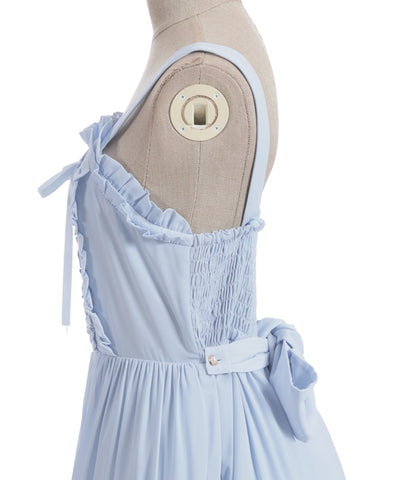 Lace-Up Frill Jumper Skirt