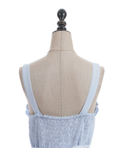 Lace-Up Frill Jumper Skirt