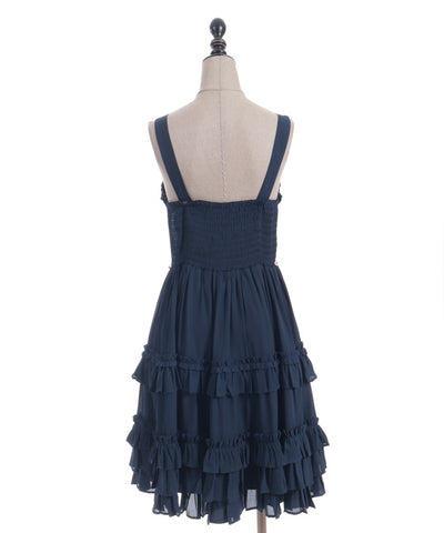 Lace-Up Frill Jumper Skirt