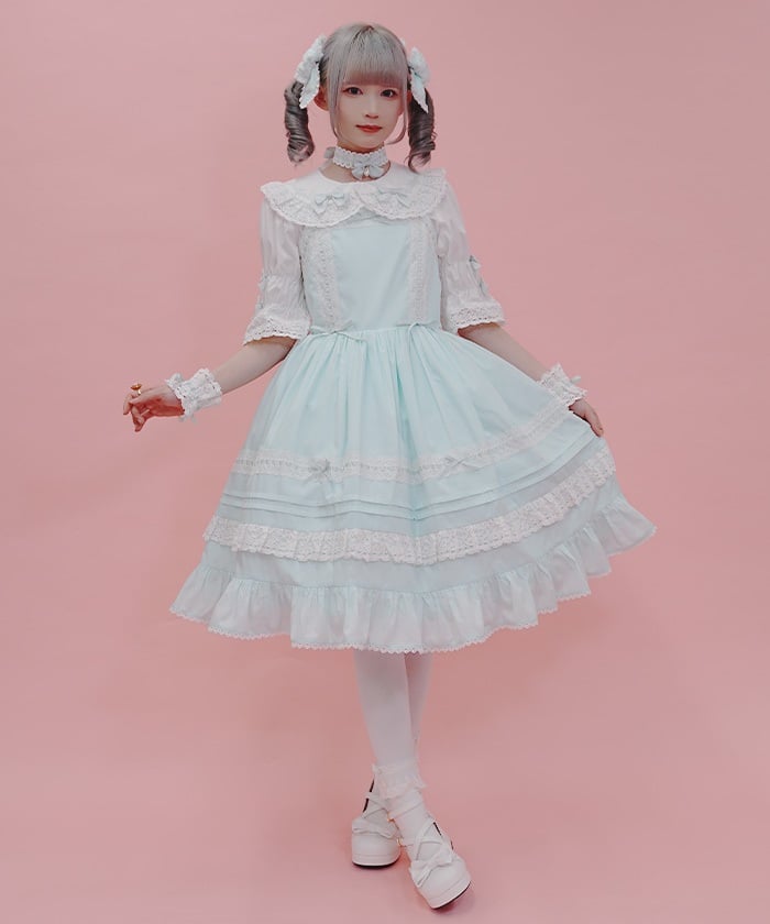 Ladder Lace Jumper Skirt – axes femme from JAPAN