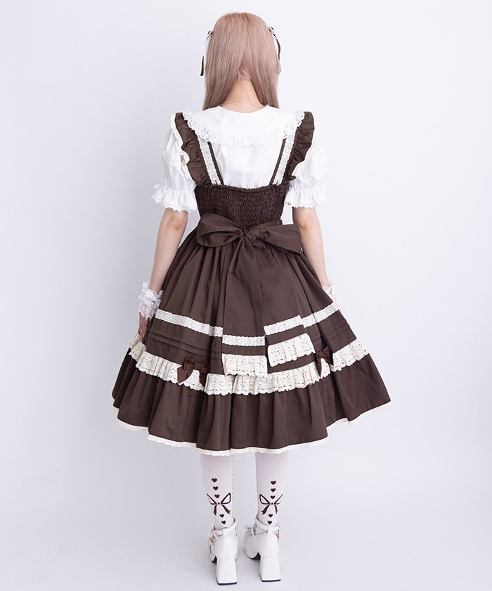 axes femme セット売り 姫 ふわふわ フリル クラロリ 平成 グランジ Happy Frill Jumper Skirt Set – axes femme from JAPAN