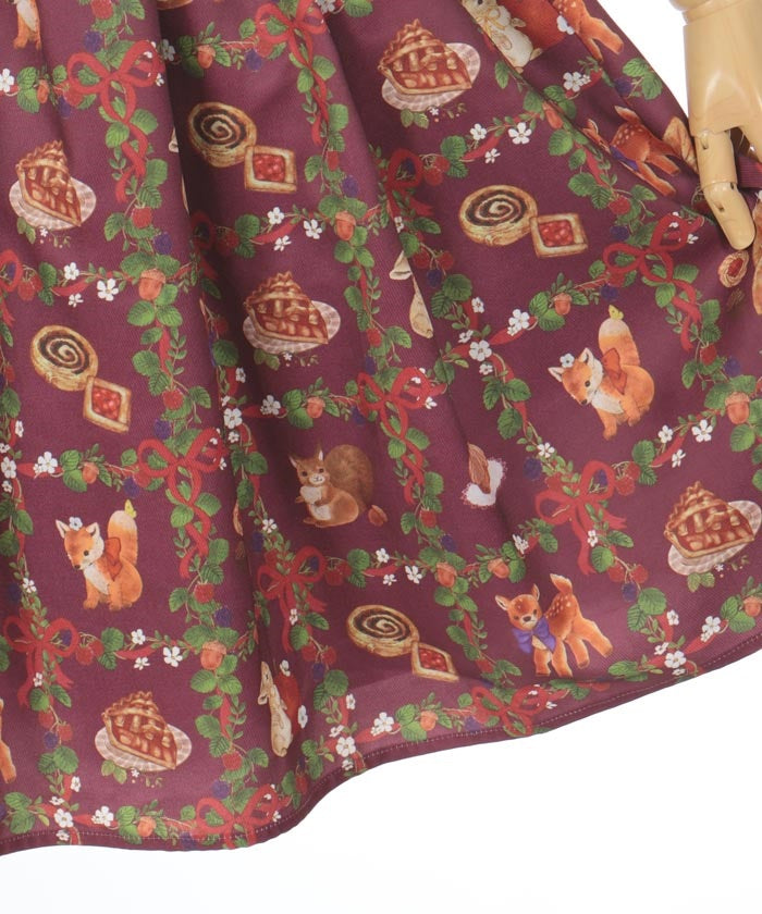 Patisserie in the Woods Pattern Jumper Skirt