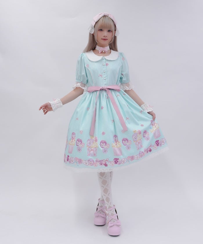 Pansy Cupcakes Pattern Dress – axes femme from JAPAN