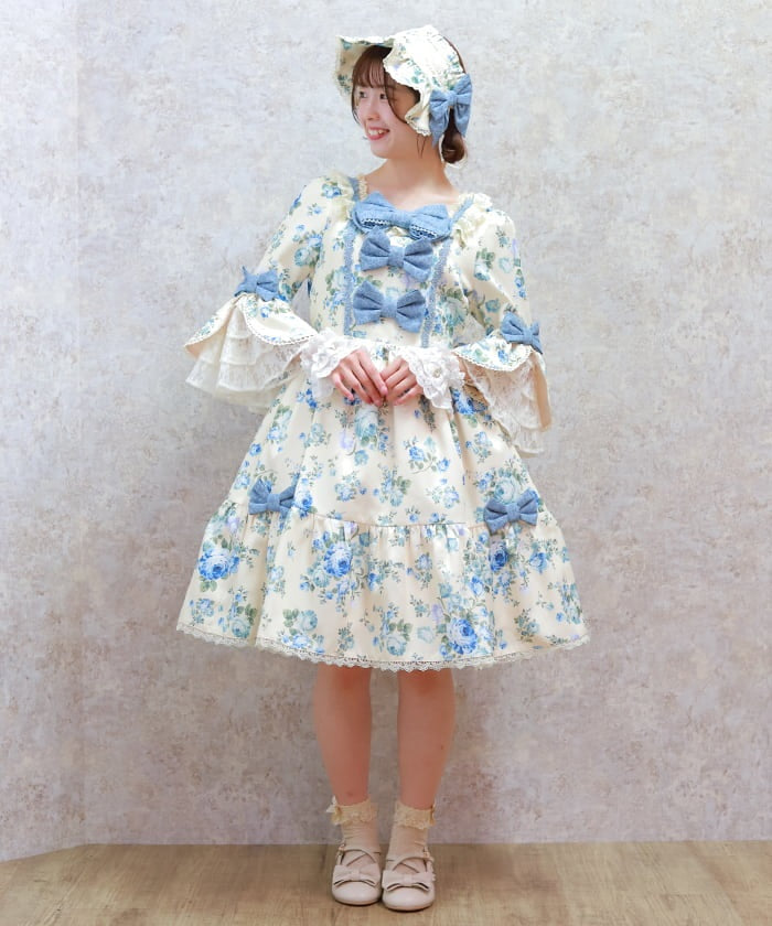 Antique Rose Pattern Dress (Time-limited Price) – axes femme from