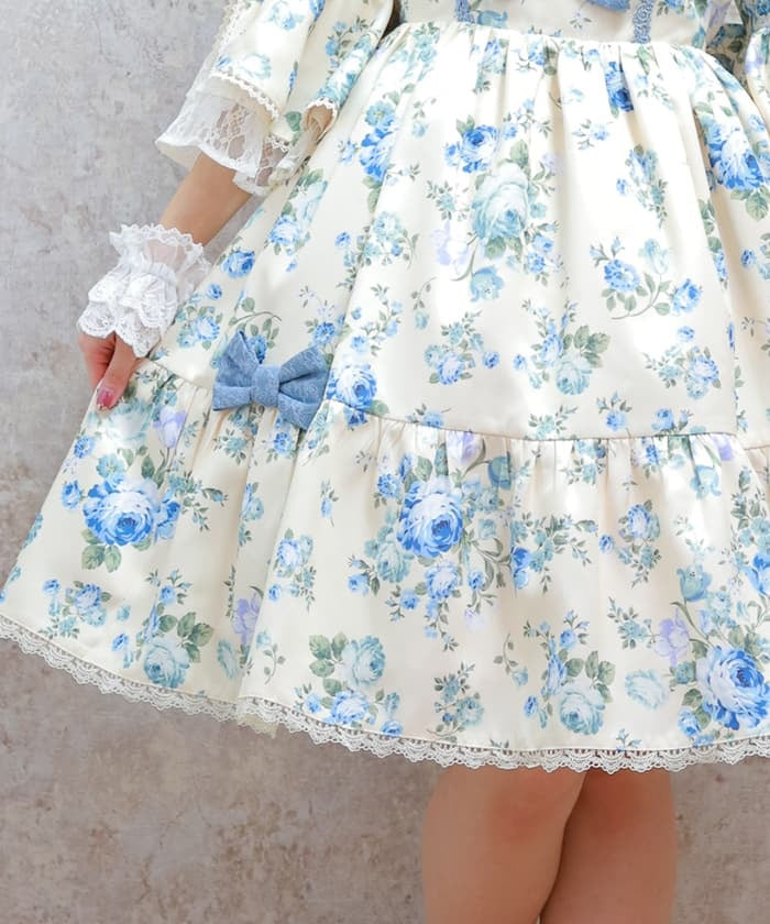 Antique Rose Pattern Dress – axes femme from JAPAN