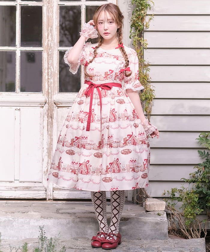 Gingerbread House Pattern Dress (Made to Order) – axes femme from