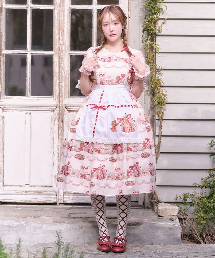 Gingerbread House Pattern Dress (Made to Order) – axes femme from