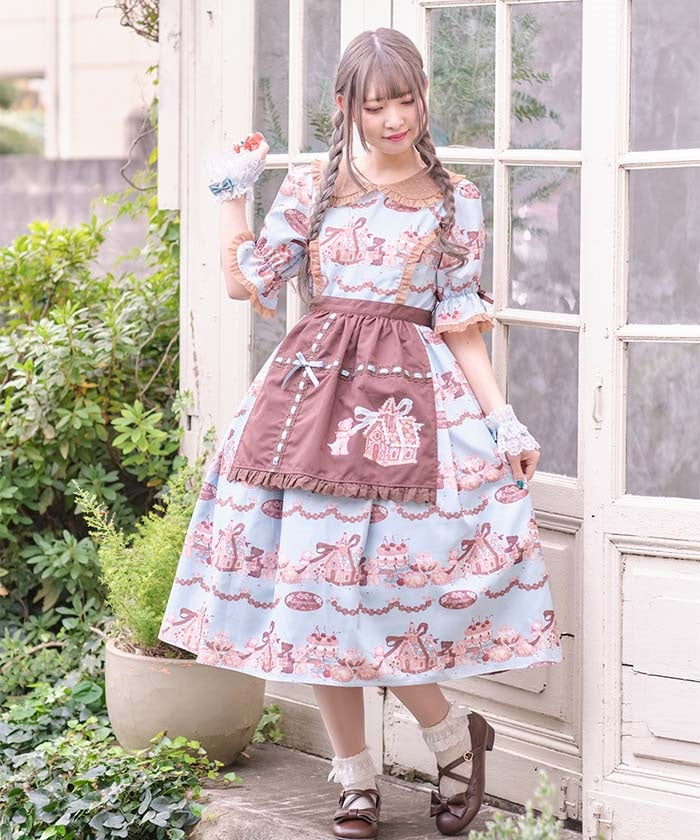 Gingerbread House Pattern Dress (Made to Order) – axes femme from