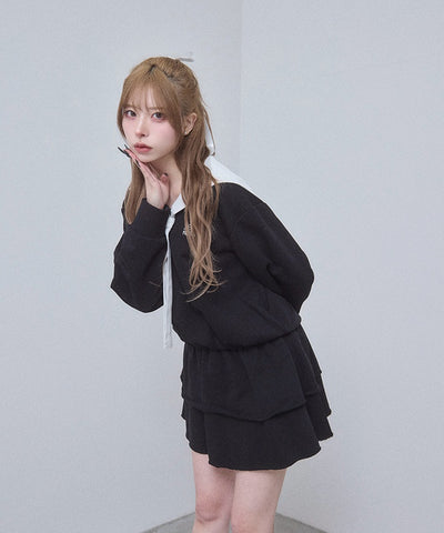 Sailor Collar Sweatshirt Dress