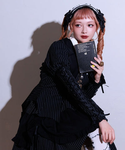 Striped Lace-Up Jacket