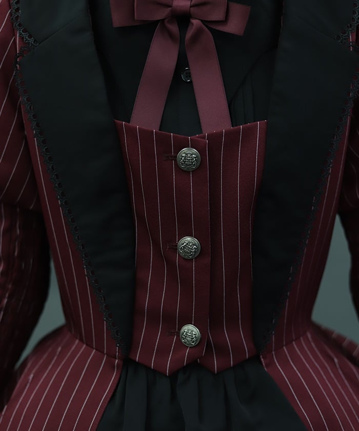 Striped Lace-Up Jacket