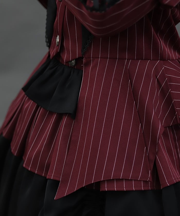 Striped Lace-Up Jacket