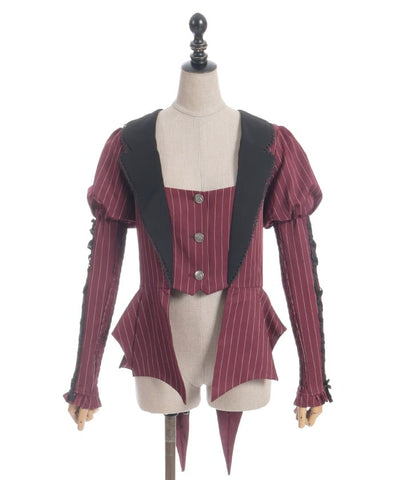 Striped Lace-Up Jacket