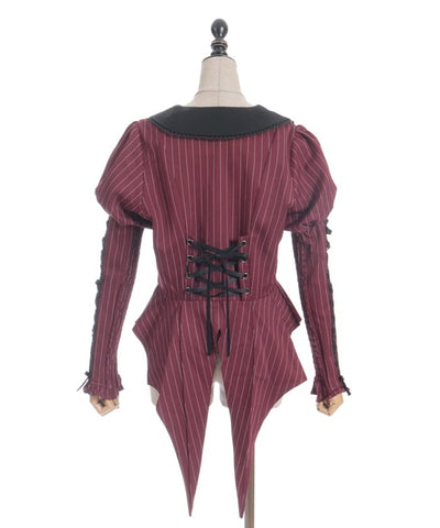 Striped Lace-Up Jacket