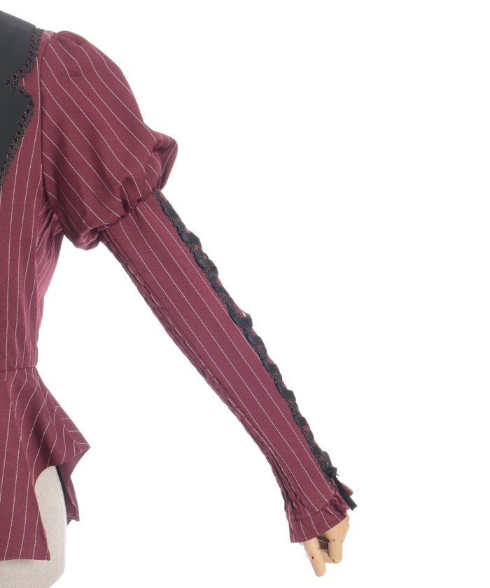 Striped Lace-Up Jacket