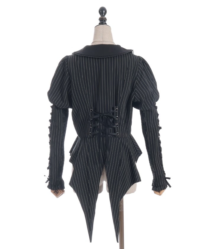 Striped Lace-Up Jacket