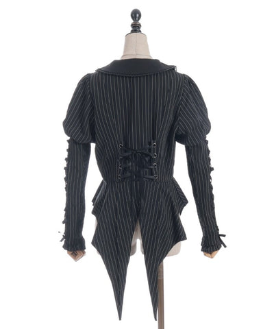 Striped Lace-Up Jacket