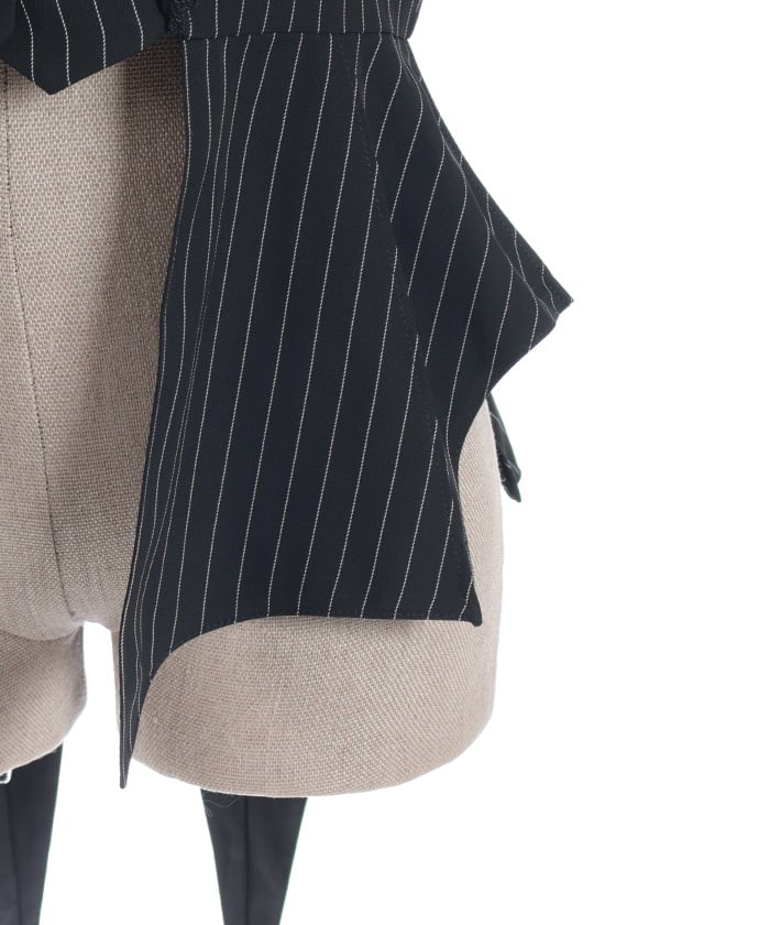 Striped Lace-Up Jacket