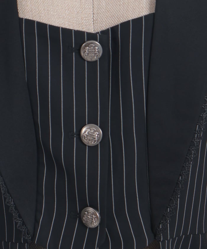 Striped Lace-Up Jacket