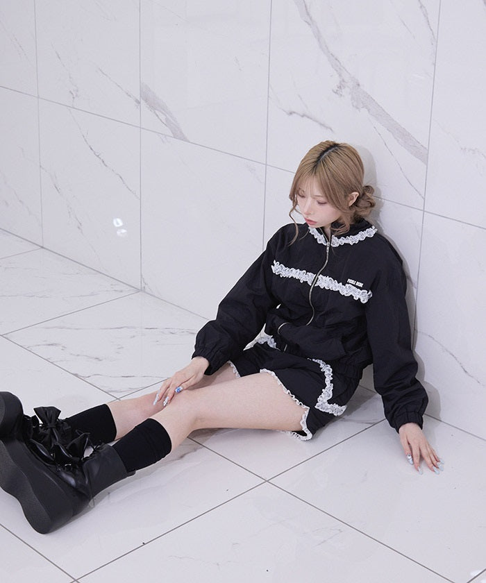 Fickle Bebe Frill Nylon Jacket