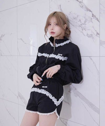 Fickle Bebe Frill Nylon Jacket