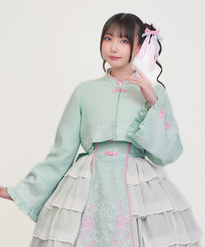 Chinese Button Bolero – axes femme from JAPAN