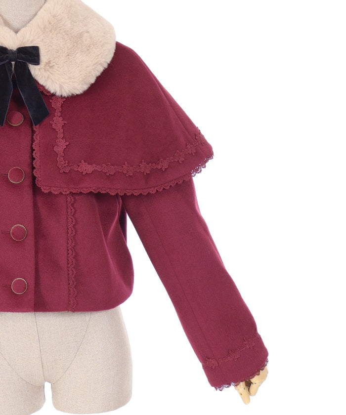 Short Coat with Cape (Made to Order) – axes femme from JAPAN