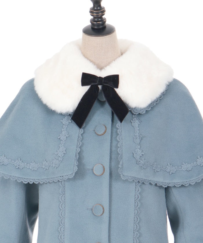 新品未使用 axes femme kawaii  ケープ付ショートコート 黒 Short Coat with Cape (Made to Order) – axes femme from JAPAN