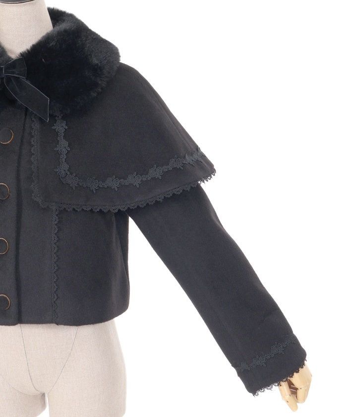 Short Coat with Cape (Made to Order) – axes femme from JAPAN