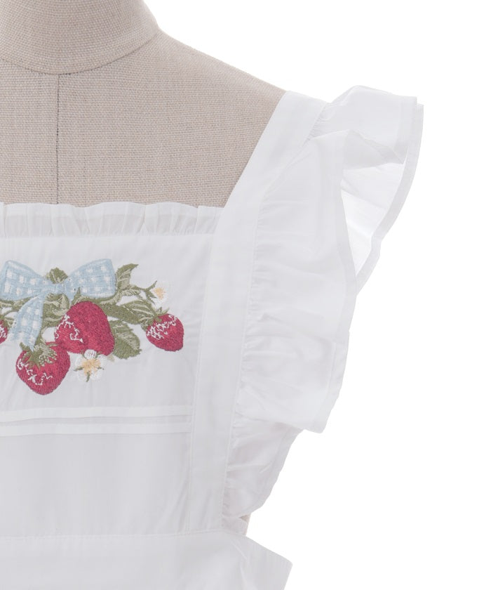 Classic Berry Embroidery Apron