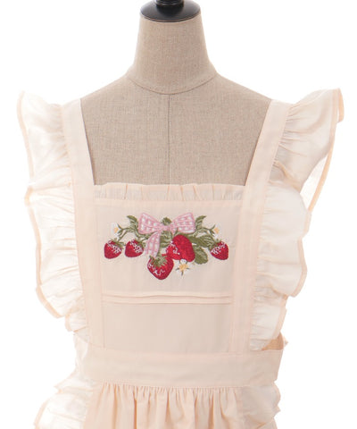 Classic Berry Embroidery Apron